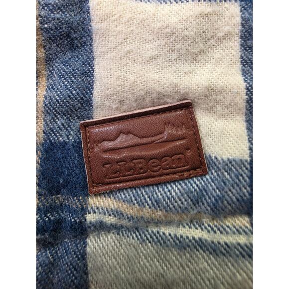 L.L. BEAN Women Scotch Plaid Flannel Shirt Sherpa-Lined Zip Hoodie Shacket SZ M - Picture 4 of 8